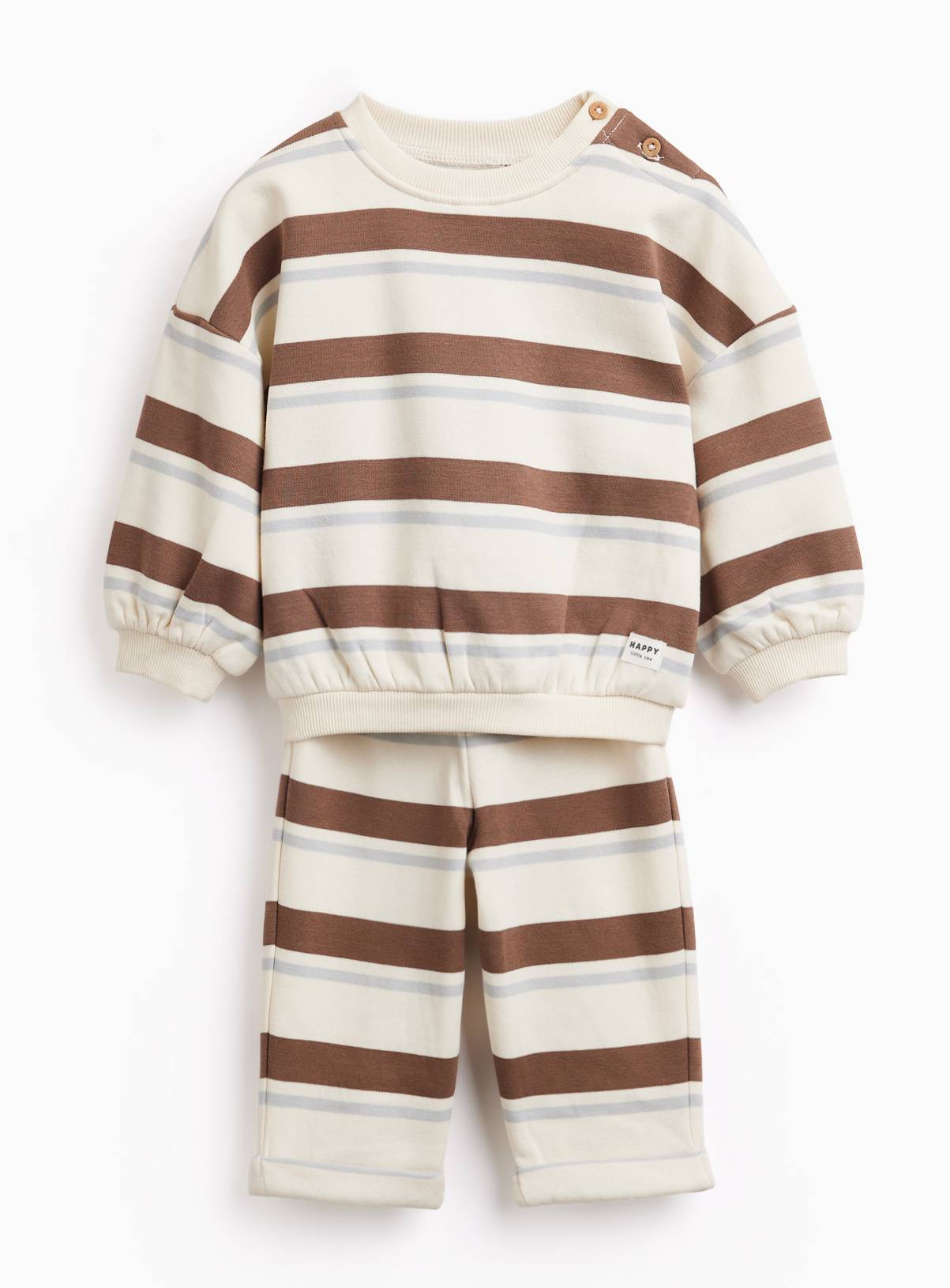 Multi-Coloured Hooped Stripe Jogging Set 12-18 months - Image 1